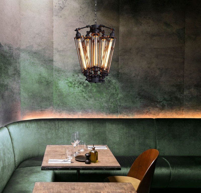 Rustic Refuge Wide Iron Pendant Light
