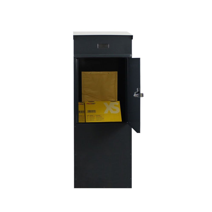 Safepost brievenbus 855 Tiamat - met RVS dak antracietgrijs RAL 7016 - Doika BV - Brievenbus - Safepost - 7330589756566 - 75656