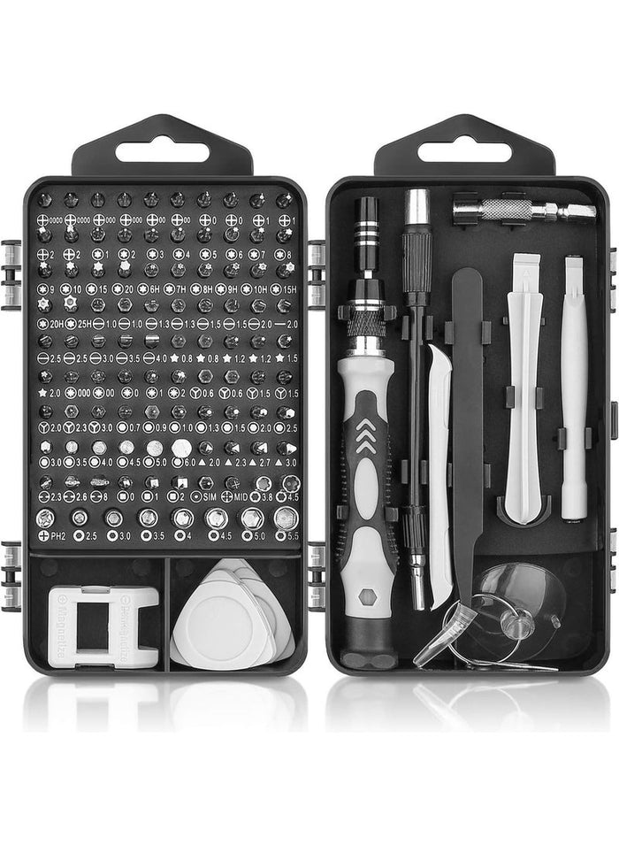 Salab Mini Precision Screwdriver Set, All in 1 Magnetic Gadgets for Men, Multi-Function Stainless Steel Repair Tool Kit for Phone, Laptop, PC, Glasses, Electronics -Black