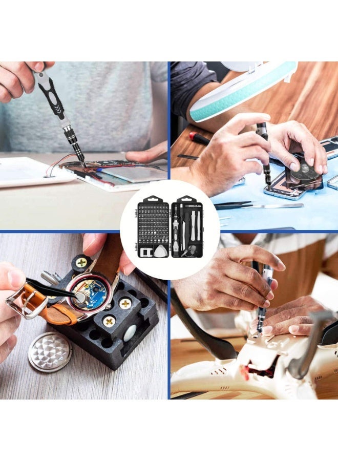Salab Mini Precision Screwdriver Set, All in 1 Magnetic Gadgets for Men, Multi-Function Stainless Steel Repair Tool Kit for Phone, Laptop, PC, Glasses, Electronics -Black