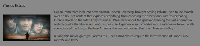 Saving Private Ryan iTunes Apple TV 4K Digital Code (1998)