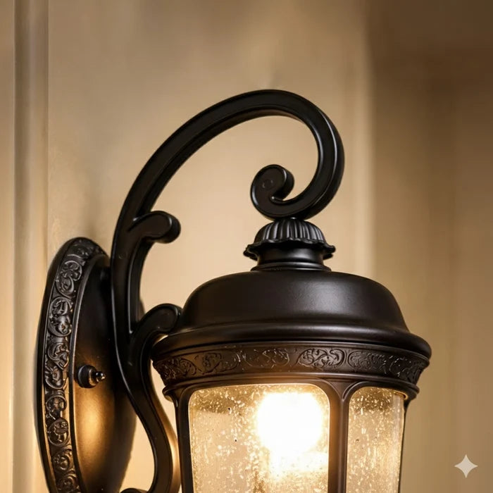 Scroll Arm Outdoor Wall Lantern Light