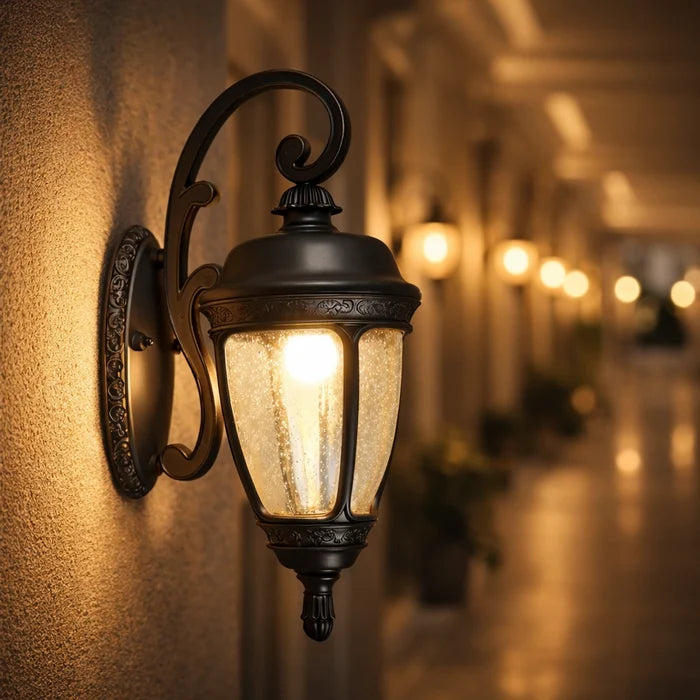 Scroll Arm Outdoor Wall Lantern Light