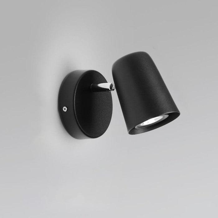 Sculpted Chic Black Wall Lamp