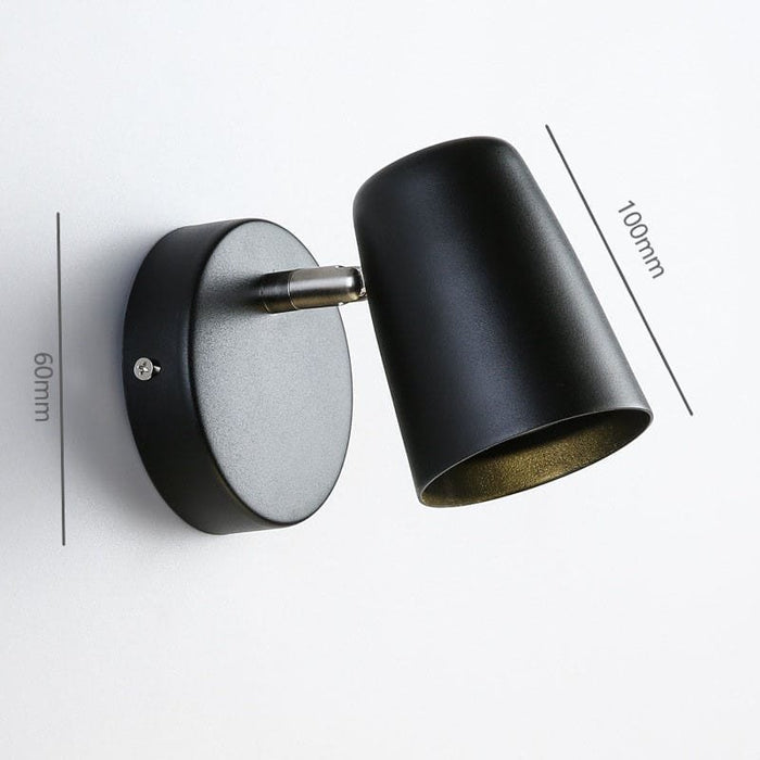 Sculpted Chic Black Wall Lamp