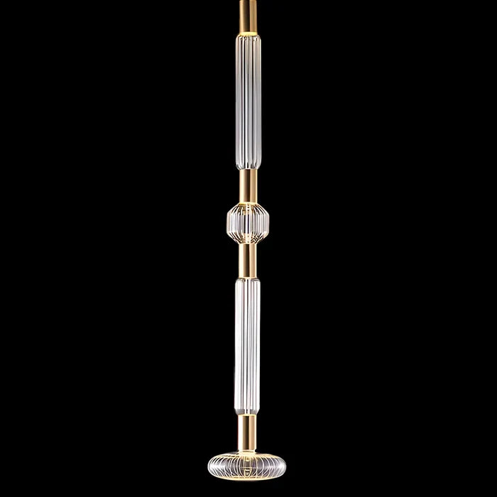 Sculptural Fluted Glass Column Pendant Light