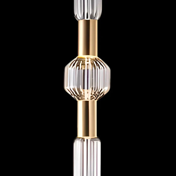 Sculptural Fluted Glass Column Pendant Light