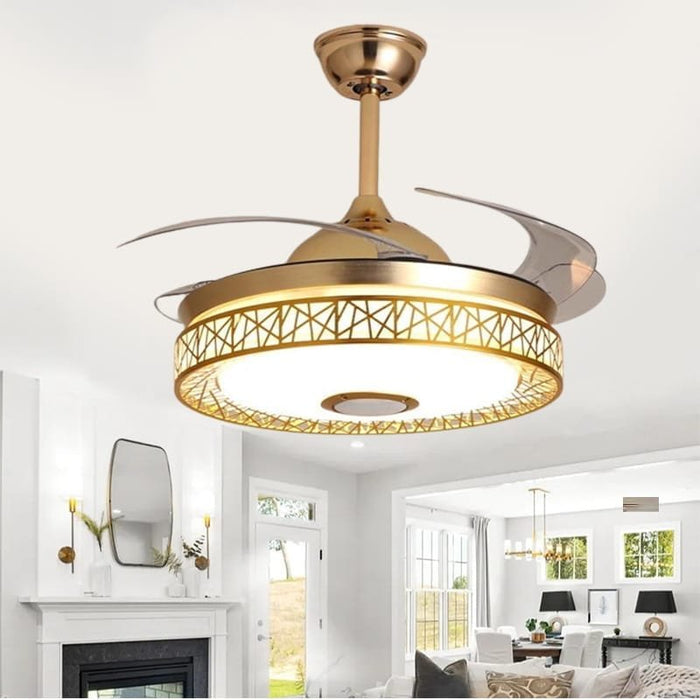 Seagull (with Lamp & Bluetooth Speaker) Ceiling Fan | 38W BLDC Motor | 1220mm | Metal Body