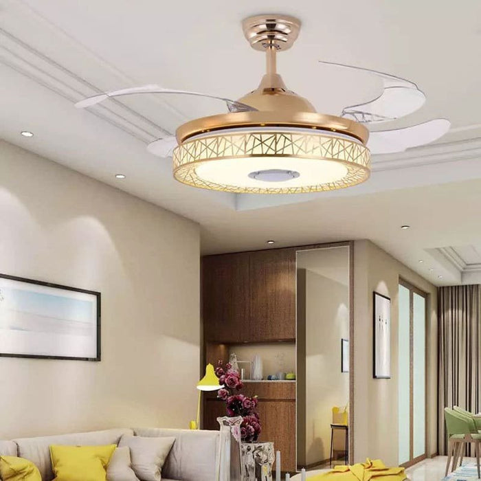 Seagull (with Lamp & Bluetooth Speaker) Ceiling Fan | 38W BLDC Motor | 1220mm | Metal Body
