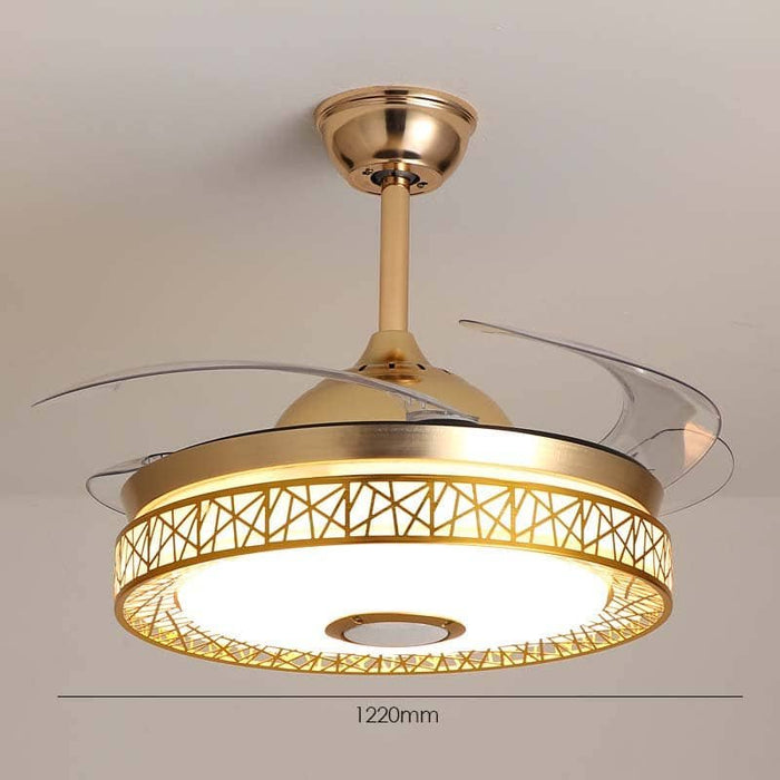 Seagull (with Lamp & Bluetooth Speaker) Ceiling Fan | 38W BLDC Motor | 1220mm | Metal Body