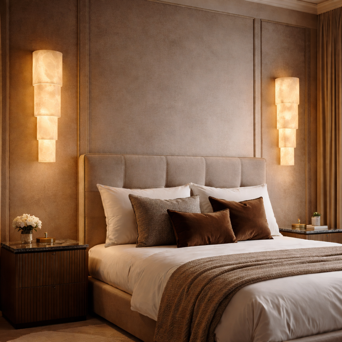 Serapha Tiered Marble Wall Light