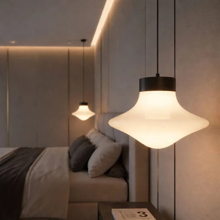 SerenBell Smoke Glass Pendant Light