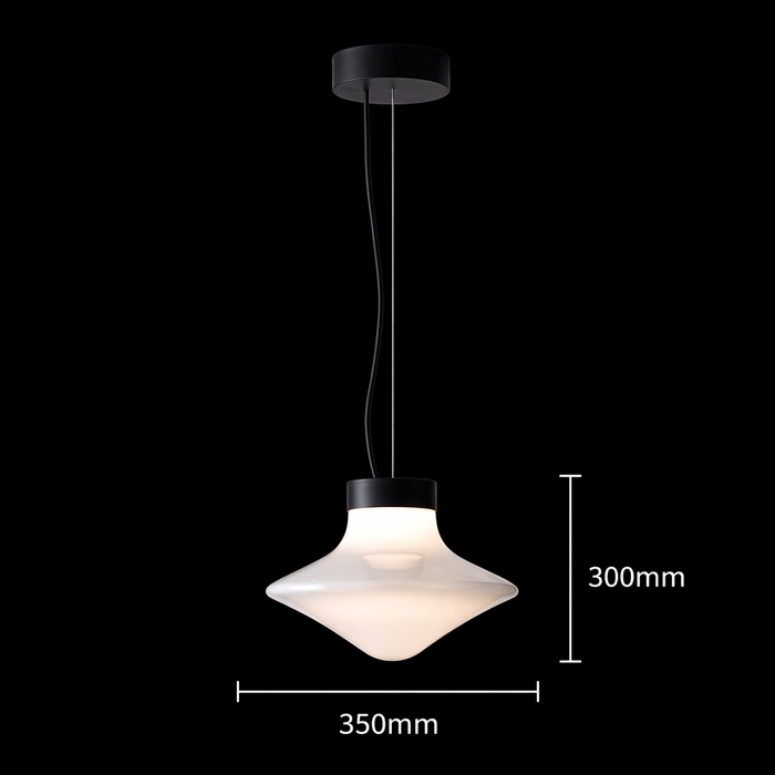 SerenBell Smoke Glass Pendant Light