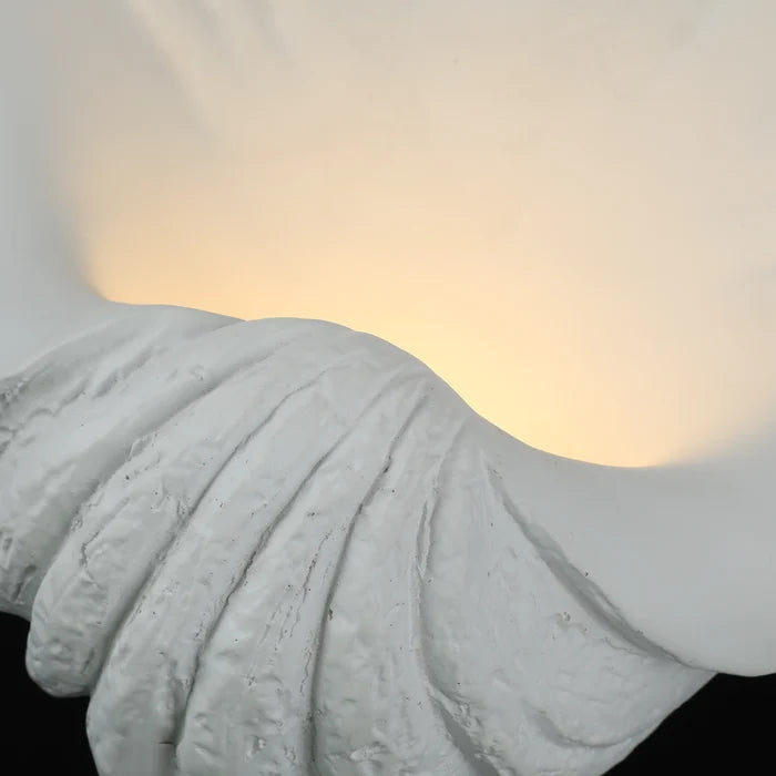 ShellAura White Resin Wall Light