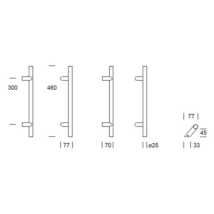 Shuffle Voordeurset rond met Frankfurt schuin & briefplaat inox - Doika - Voordeurset - Shuffle - 8717727166668 - N1900750