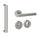 Shuffle Voordeurset rond met Moskou 350 inox - Doika - Voordeurset - Shuffle - 8717727199451 - N1902790
