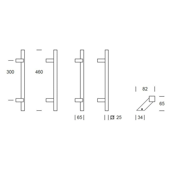 Shuffle Voordeurset vierkant met Toronto schuin inox - Doika - Voordeurset - Shuffle - 8717727199468 - N1902850