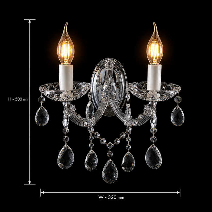 Silvara Eclat Crystal Wall Sconce