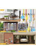 SKY-TOUCH Mop And Broom Holder, Wall Mounted Organizer
