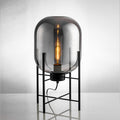 Slate Smoke Glass Table Lamp