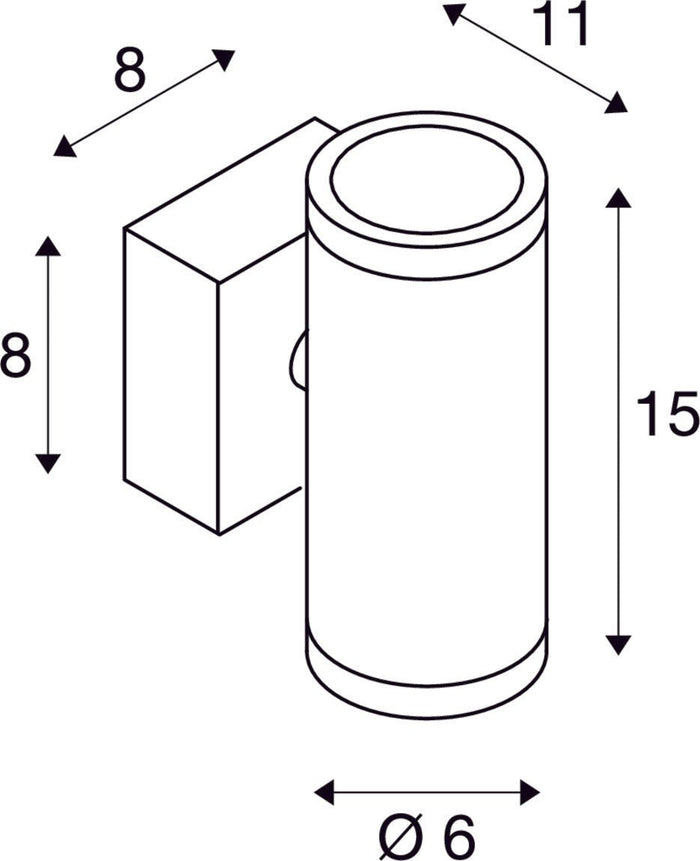 SLV Buitenlamp ASTINA STEEL IP44 Roestvrij Staal - Doika - Buitenverlichting - SLV - 4024163148313 - 233302