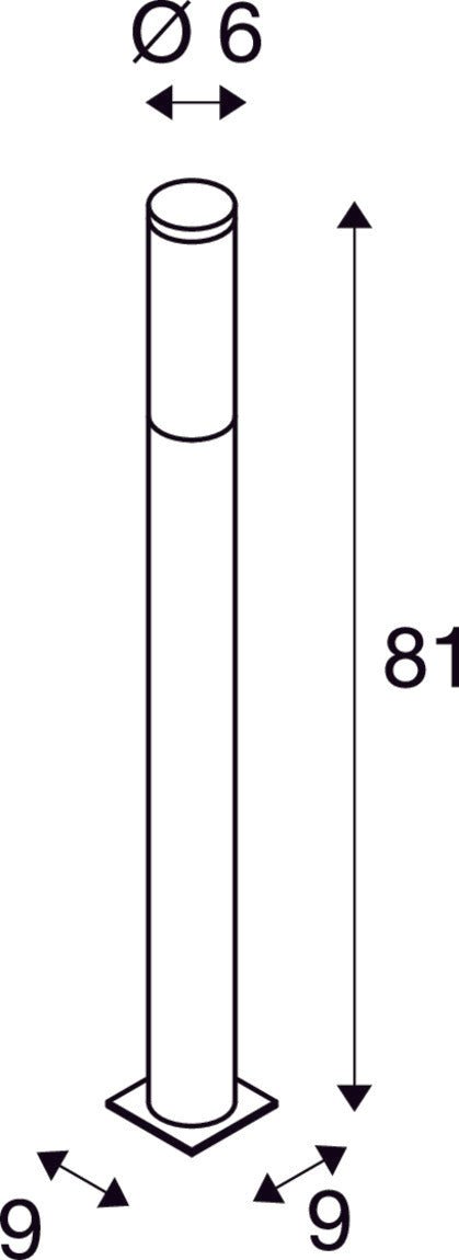 SLV Buitenlamp BIG NAILS 80 IP44 Roestvrij Staal - Doika - Buitenverlichting - SLV - 4024163098380 - 229172