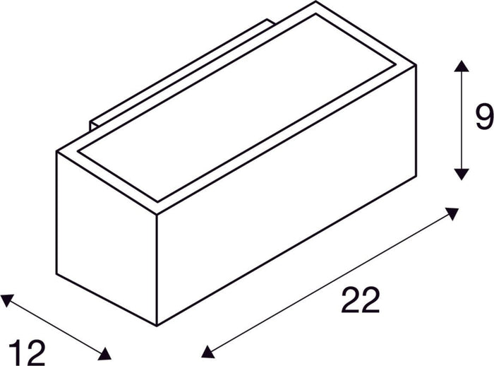 SLV Buitenlamp BOX UP/DOWN IP44 Antraciet - Doika - Buitenverlichting - SLV - 4024163129343 - 232485