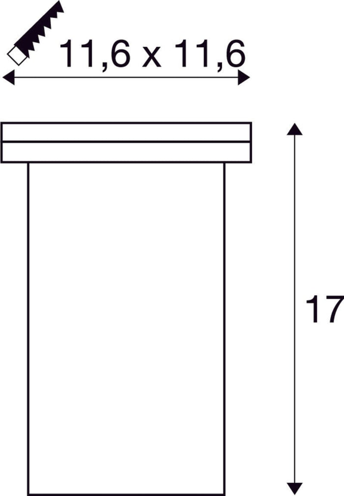 SLV Buitenlamp DASAR® EXACT 116 IP67 Roestvrij Staal - Vierkant - Doika - Buitenverlichting - SLV - 4024163124768 - 228434