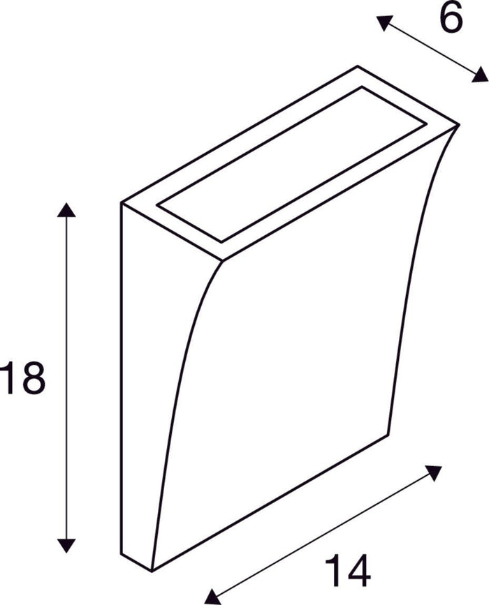 SLV Buitenlamp DELWA IP44 Wit - Doika - Buitenverlichting - SLV - 4024163180856 - 1000340