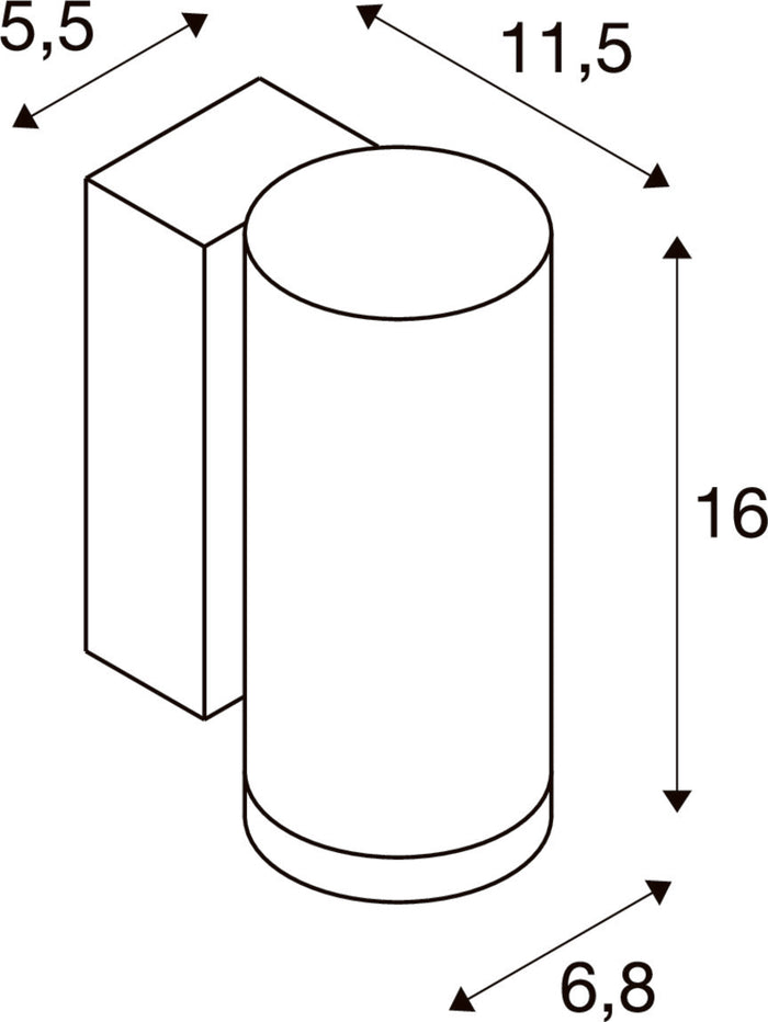 SLV Buitenlamp ENOLA ROUND S IP65 Antraciet