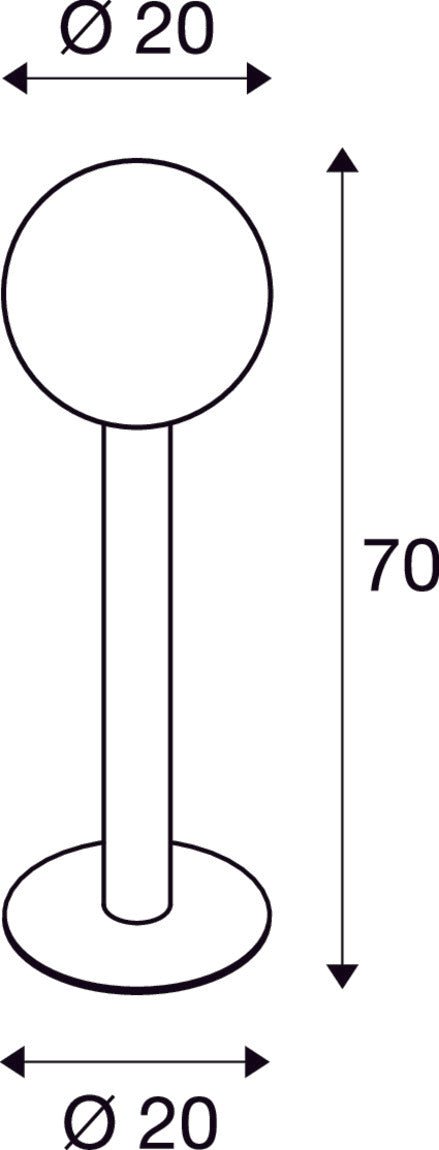 SLV Buitenlamp GLOO PURE 70 IP44 Antraciet - Doika - Buitenverlichting - SLV - 4024163222228 - 1002001