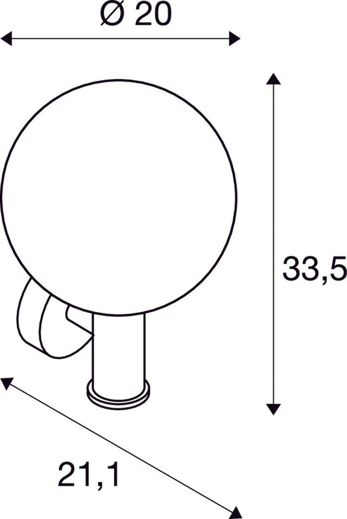 SLV Buitenlamp GLOO PURE IP44 Antraciet - Doika - Buitenverlichting - SLV - 4024163222235 - 1002002