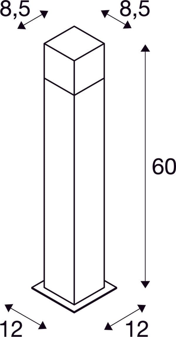 SLV Buitenlamp GRAFIT 60 IP44 Antraciet - Doika - Buitenverlichting - SLV - 4024163096522 - 231225