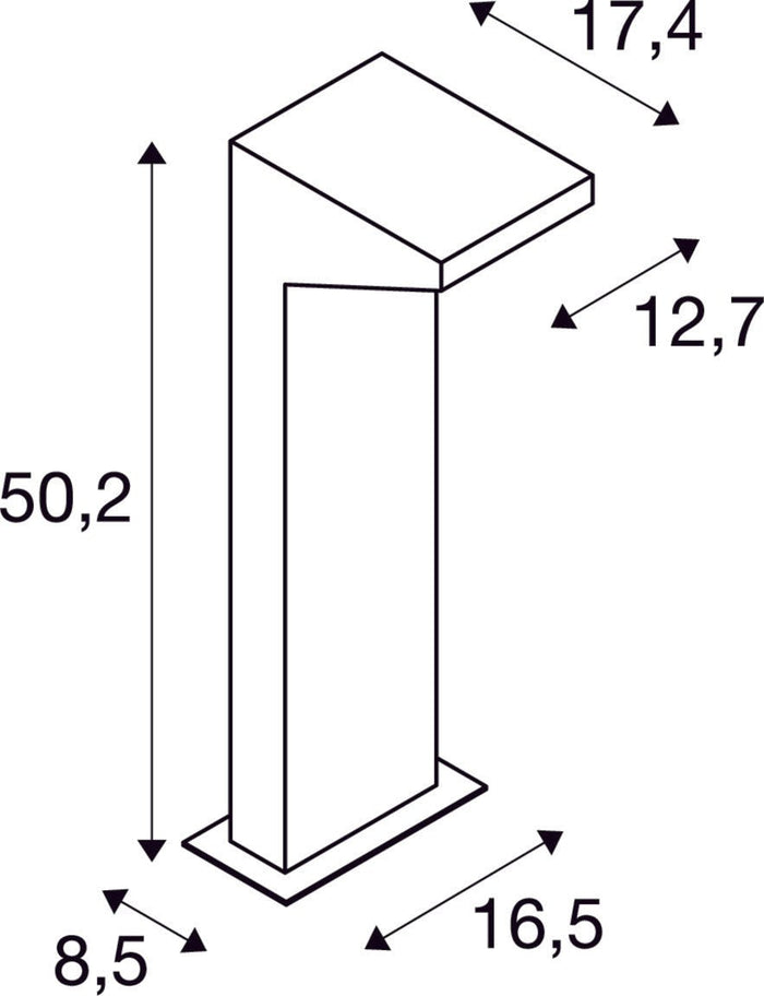 SLV Buitenlamp IPERI 50 IP44 Antraciet - Doika - Buitenverlichting - SLV - 4024163126861 - 231305