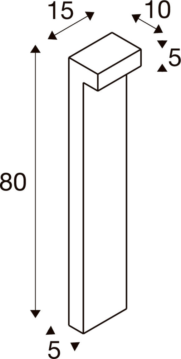SLV Buitenlamp L-LINE OUT 80 IP65 Antraciet