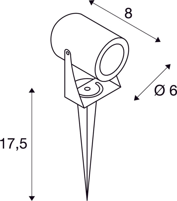 SLV Buitenlamp LED SPIKE IP55 Antraciet - Doika - Buitenverlichting - SLV - 4024163223829 - 1002201