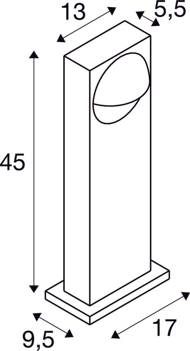 SLV Buitenlamp LID I 45 IP65 Antraciet - Doika - Buitenverlichting - SLV - 4024163288071 - 1007670