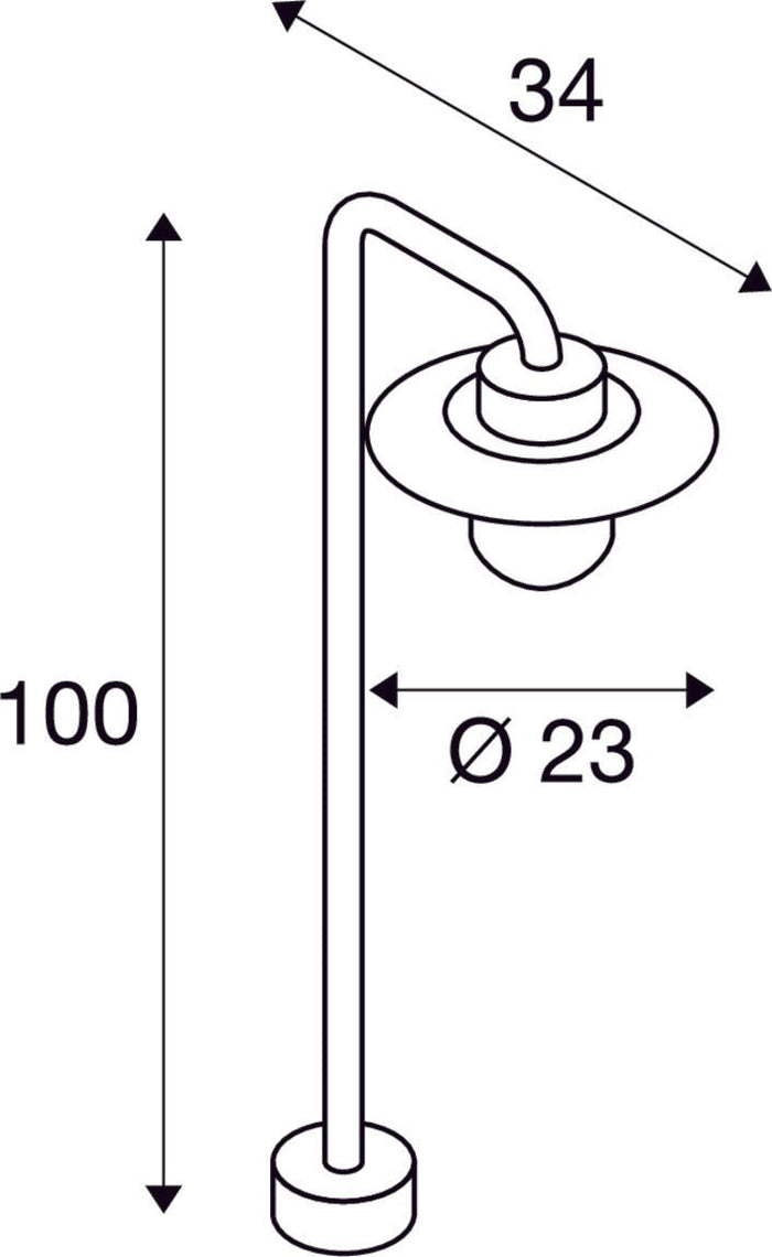 SLV Buitenlamp MOLAT IP44 Antraciet - Vloerlamp - Doika - Buitenverlichting - SLV - 4024163191142 - 1000822