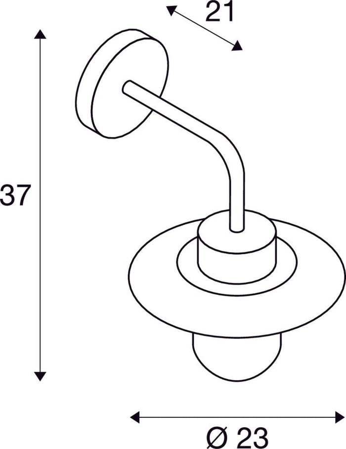 SLV Buitenlamp MOLAT IP44 Antraciet - Wandlamp - Doika - Buitenverlichting - SLV - 4024163191128 - 1000820
