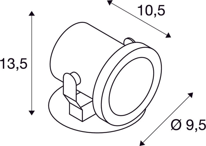 SLV Buitenlamp NAUTILUS 10 SPOT IP55 Roestvrij Staal - Doika - Buitenverlichting - SLV - 4024163174435 - 229741