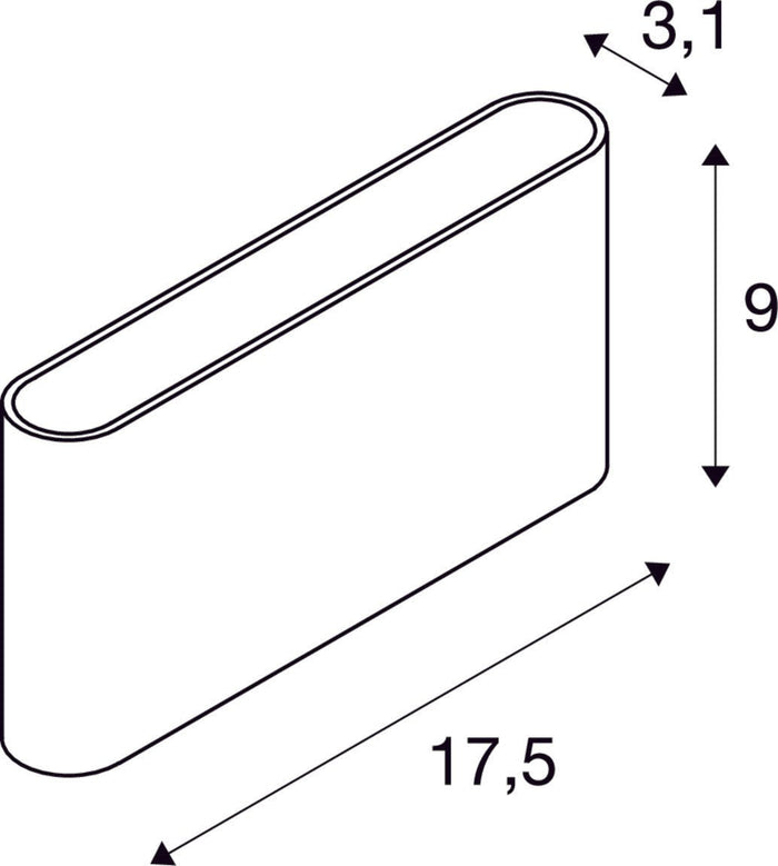 SLV Buitenlamp OVAL 14 IP65 Wit - Doika - Buitenverlichting - SLV - 4024163273459 - 1007143