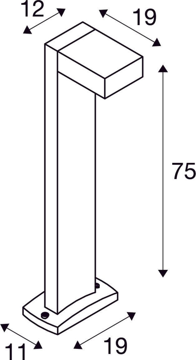 SLV Buitenlamp QUADRASYL 75 IP44 Antraciet - Doika - Buitenverlichting - SLV - 4024163111744 - 232295