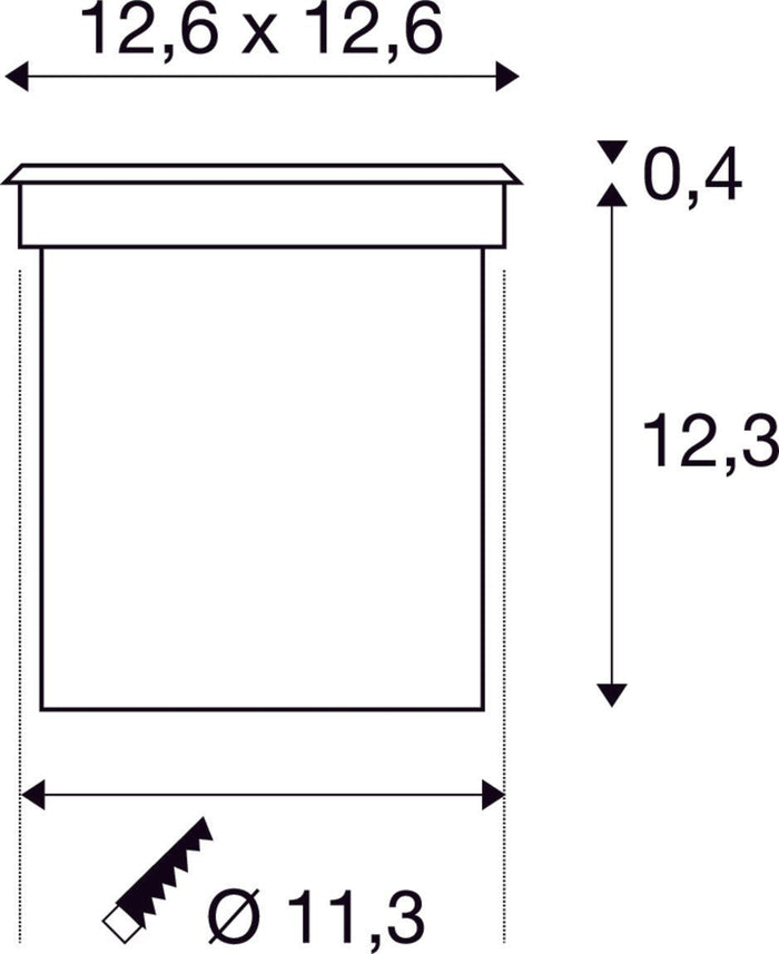 SLV Buitenlamp ROCCI IP67 Roestvrij Staal - Vierkant - Doika - Buitenverlichting - SLV - 4024163142137 - 227604