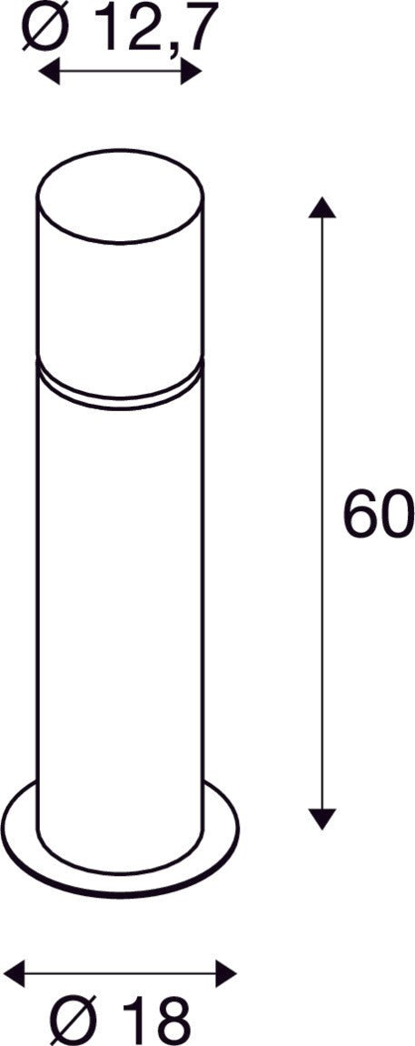 SLV Buitenlamp ROX ACRYL 60 IP65 Roestvrij Staal - Doika - Buitenverlichting - SLV - 4024163199735 - 1001489