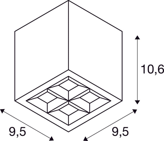 SLV Buitenlamp S - CUBE IP65 Antraciet - Doika - Buitenverlichting - SLV - 4024163278010 - 1007461