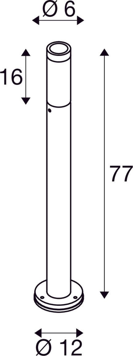 SLV Buitenlamp S - TUBE 75 IP65 Zwart - Doika - Buitenverlichting - SLV - 4024163287999 - 1007652