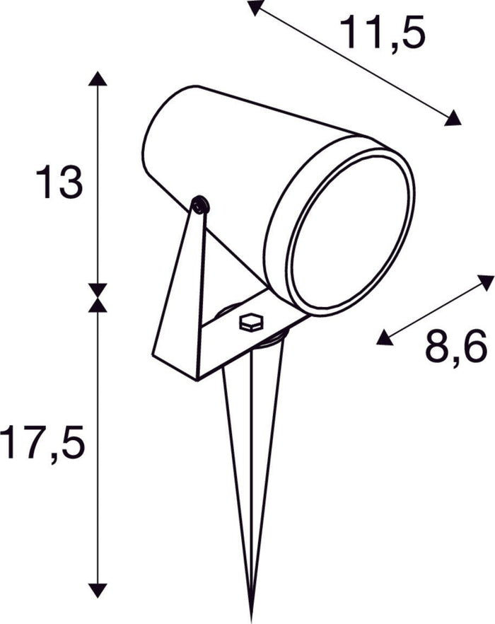 SLV Buitenlamp SAMRINA IP65 Zwart - Doika - Buitenverlichting - SLV - 4024163249072 - 1004757