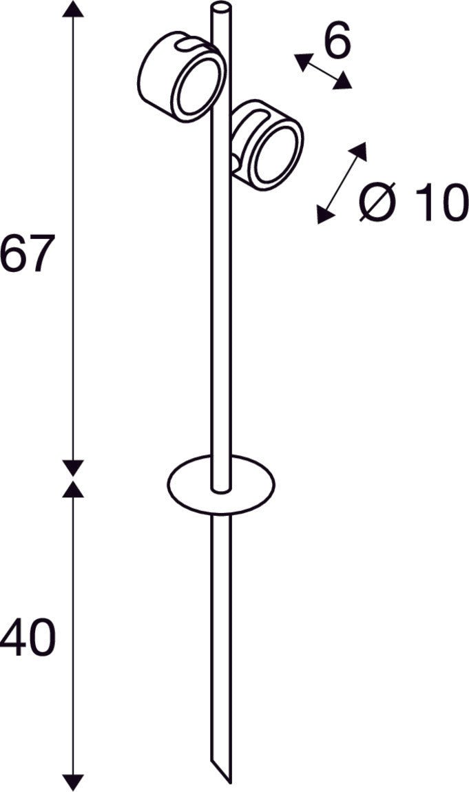 SLV Buitenlamp SITRA 360 SPIKE IP44 Antraciet - Doika - Buitenverlichting - SLV - 4024163134477 - 231525