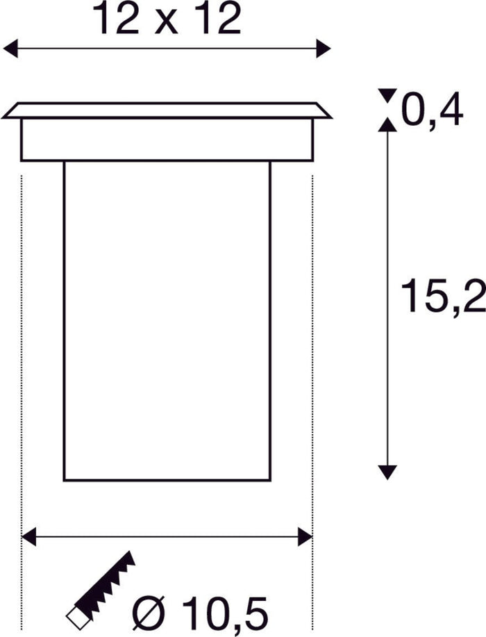 SLV Buitenlamp SOLASTO IP67 Roestvrij Staal - Vierkant - Doika - Buitenverlichting - SLV - 4024163147910 - 227684