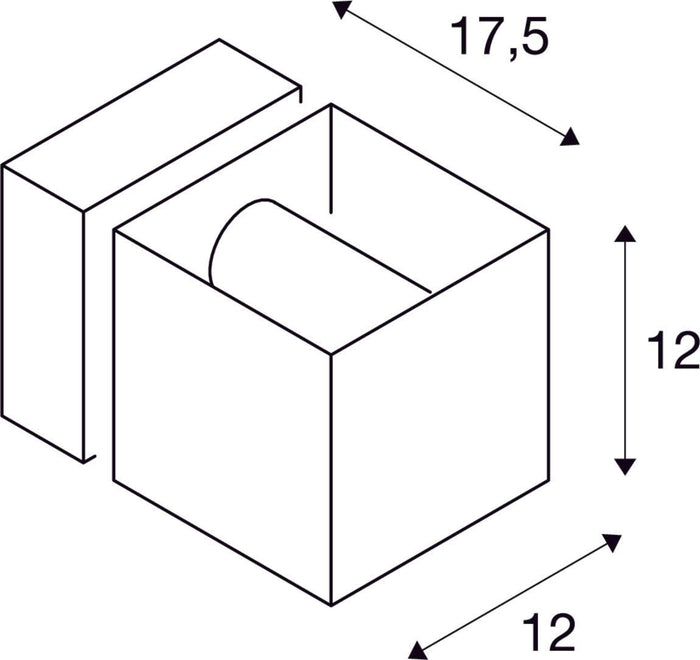 SLV Buitenlamp SQUARE TURN IP44 Grijs - Doika - Buitenverlichting - SLV - 4024163180801 - 1000335